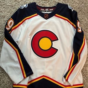 COLORADO AVALANCHE NATHAN MacKINNON AUTHENTIC ADIDAS REVERSE RETRO JERSEY 54